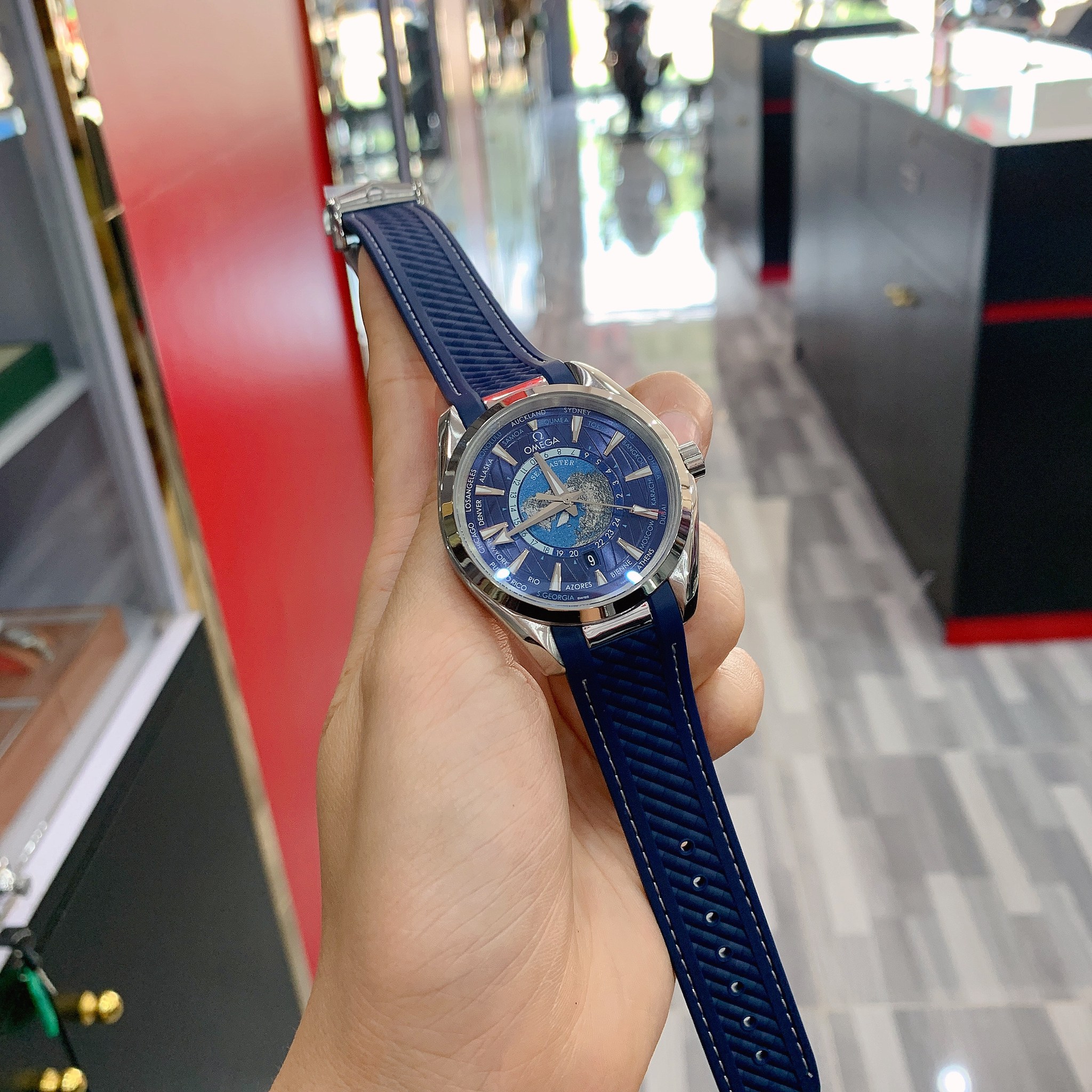 นาฬิกา Omega THE SEAMASTER AQUA TERRA WORLDTIMER COLLECTION