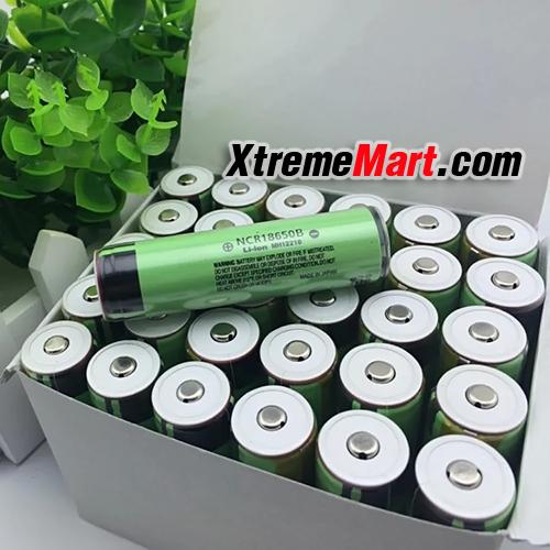 แบตเตอรี่ Panasonic NCR18650B มีวงจรป้องกัน 3.7V 3400mAh 18650 Protected Rechargeable Li-ion Battery หัวนูน (ราคาต่อก้อน)