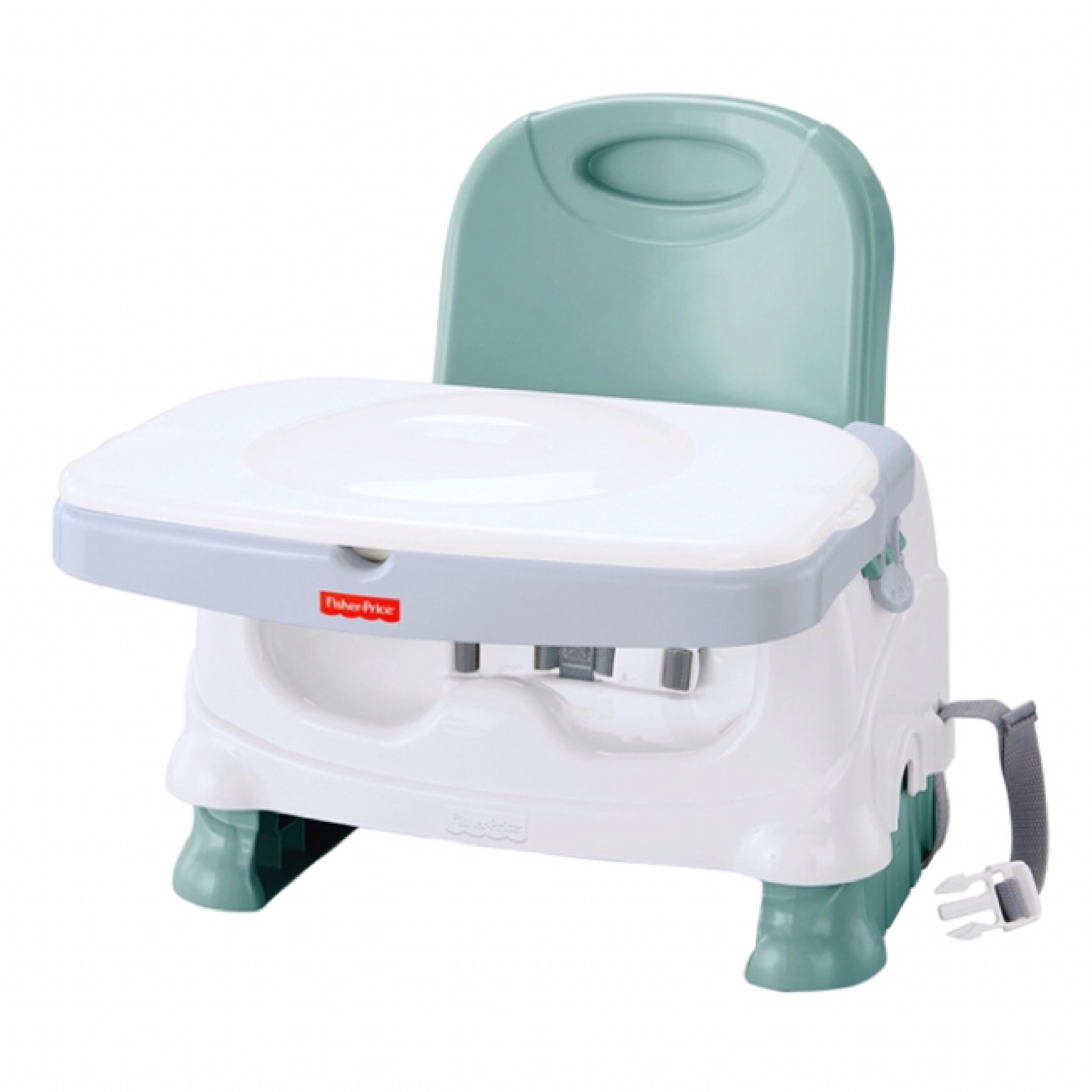 เก้าอี้รับประทานอาหารแบบพกพา Fisher-Price Healthy Care Deluxe Booster Seat (Blue & White)