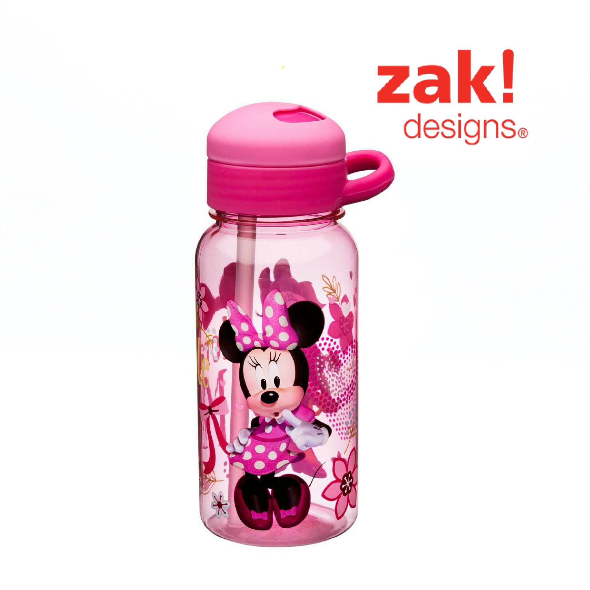 กระติกน้ำแบบหลอดดูดสำหรับเด็ก Zak! Designs 14 Oz. Water Bottle with Straw (Minnie Mouse)