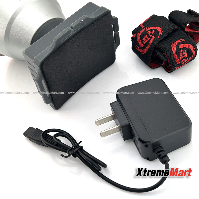 ไฟฉายคาดหัว HD-300W หลอด LED 2000 ลูเมนส์ แสงพุ่ง แรงไกล Rechargable HeadLamp