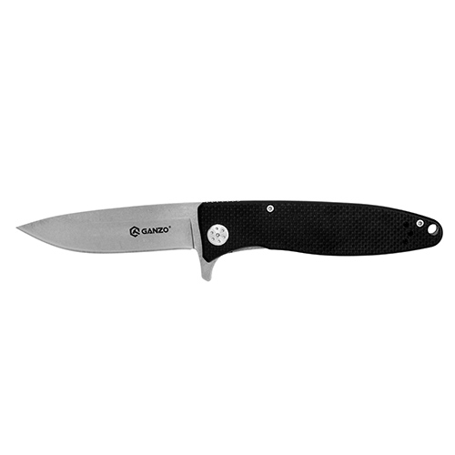 มีดพับ GANZO G728-BK Stainless Steel Folding Knife (ด้ามดำ)