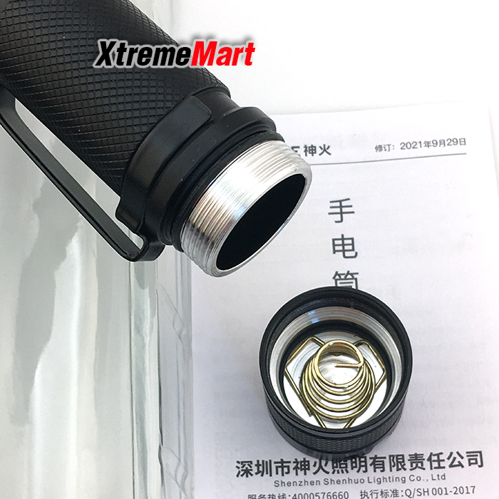 ชุดเซตไฟฉายซูม SUPFIRE A12 หลอด P50 1800lumen 4-Mode Zooming LED Flashlight Torch with USB Type C - Black