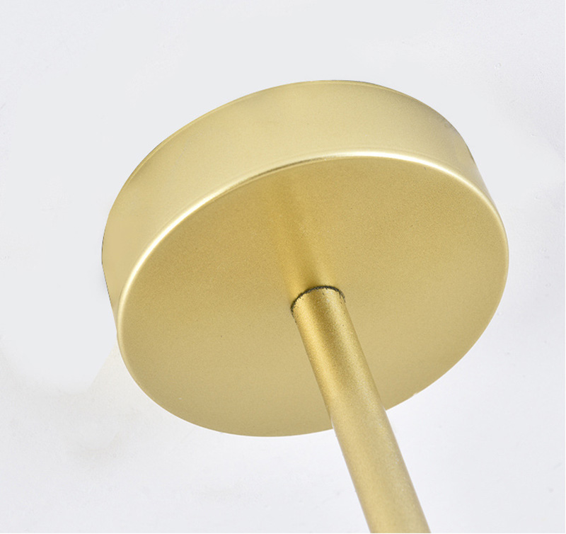 โคมไฟแขวนเพดานแขนยาวโป๊ะกลมแบน 6 ดวง [QDH-9110]