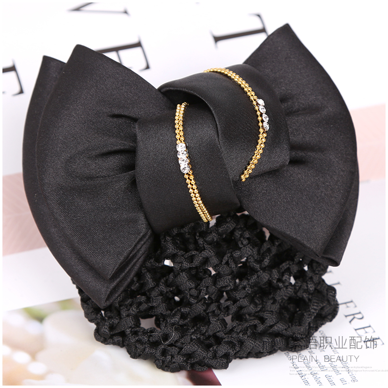 เน็ตติดผม โบว์ติดผม กิ๊ปติดผม โบว์ผูกผม A6211026 สีภาพ