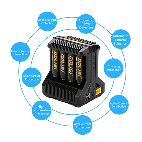 เครื่องชาร์จอัฉริยะ Nitecore i8 Intelligent Charger 8 slot with USB สำหรับ Li-Ion / IMR / Ni-MH แบตเตอรี่