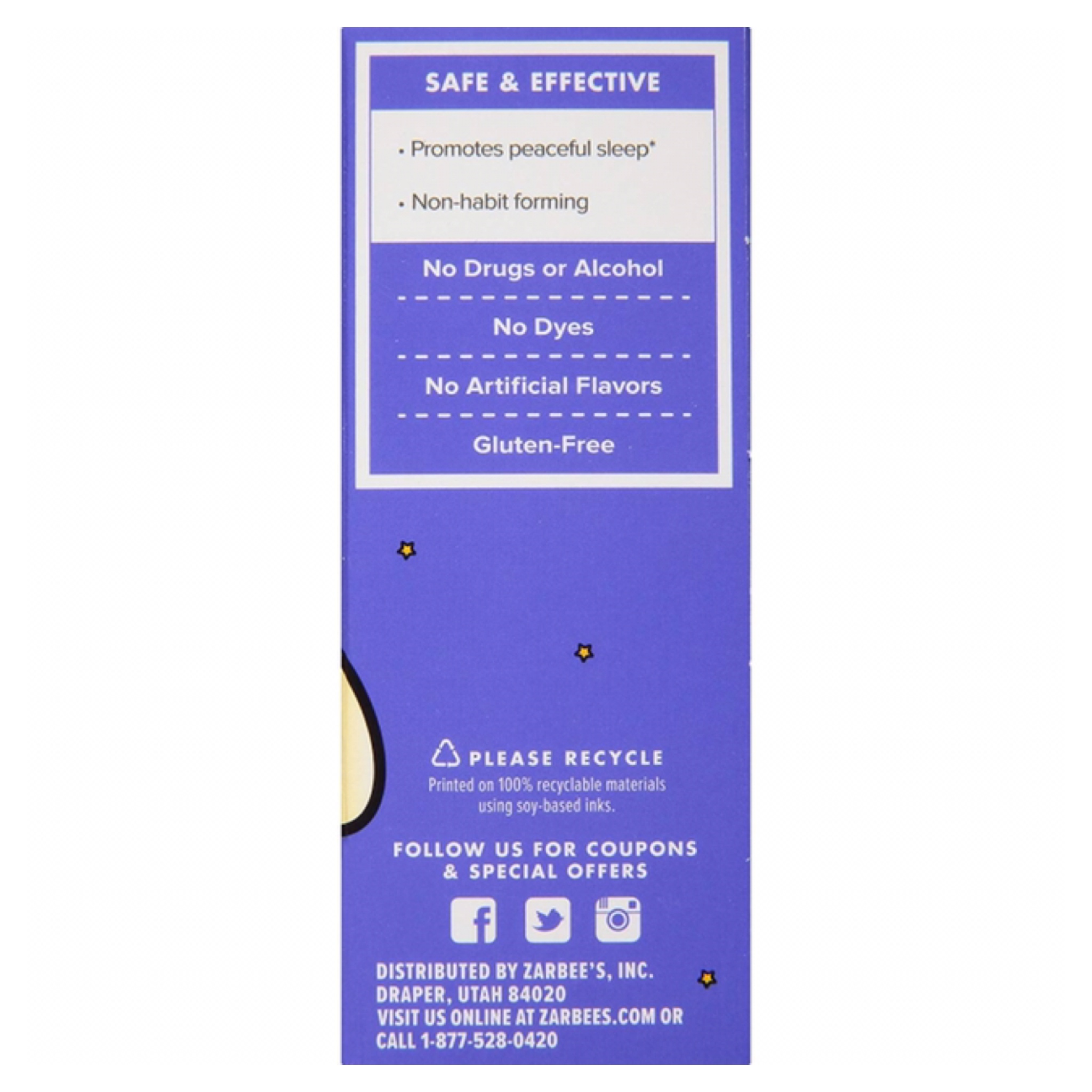 วิตามินช่วยเสริมการนอนหลับสำหรับเด็ก Zarbee's Naturals Children's Sleep Chewable Tablet with Melatonin (50 Tablets)