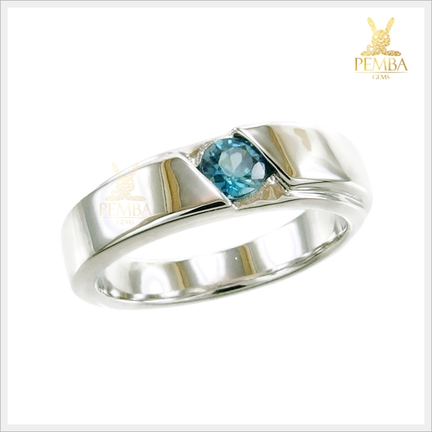 แหวนเพทายแท้ เงินแท้ เม็ดเดี่ยว เรียบๆ มีสไตล์ แหวนพลอยแท้