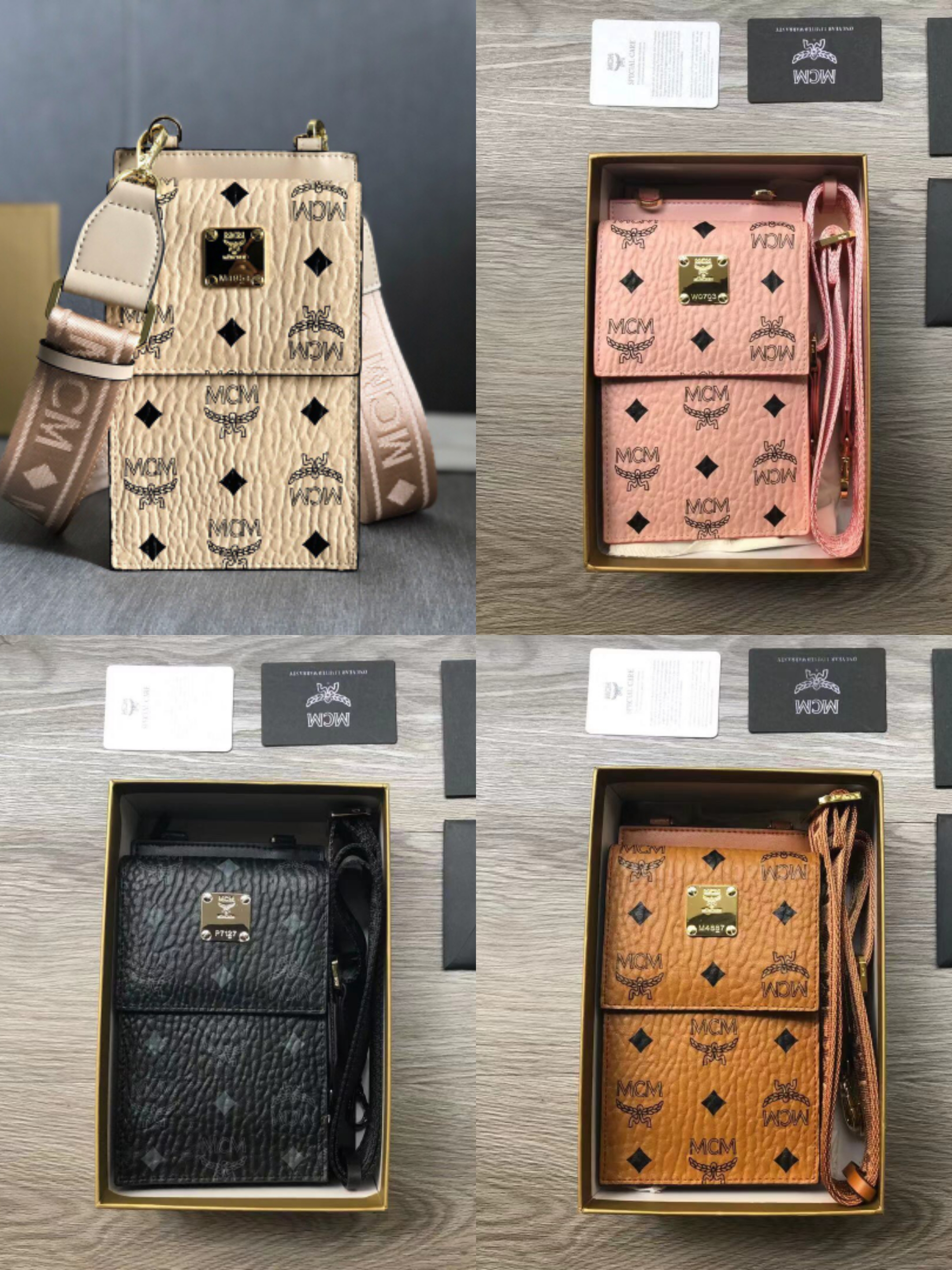 กระเป๋า mcm mini ใส่มือถือ ใส่บัตร 19 * 11 cm