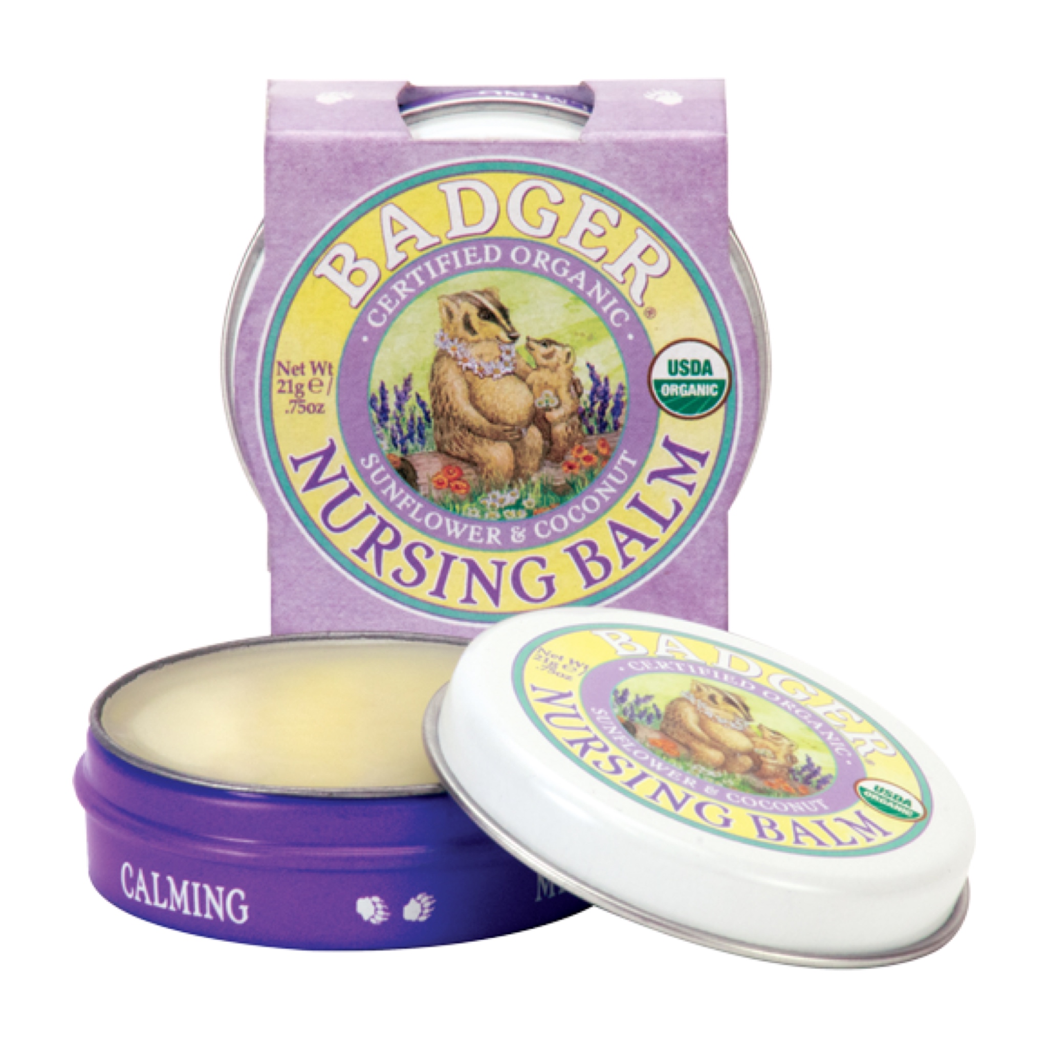 บาล์มปลอดสารพิษสำหรับคุณแม่ให้นม Badger Company Organic Nursing Balm