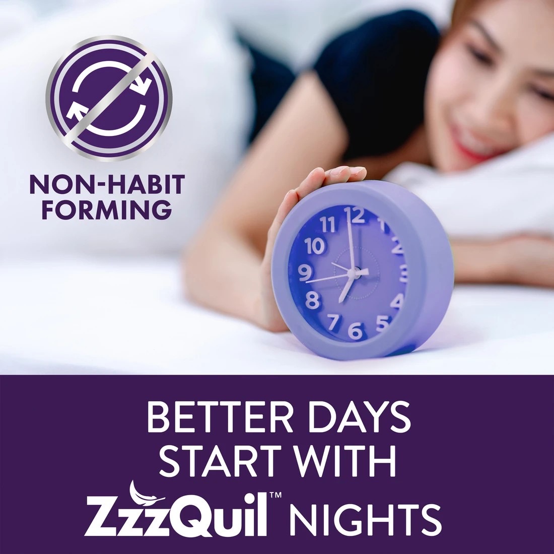 วิตามินเสริมการนอนหลับชนิดน้ำ Vicks ZzzQuil Soothing Sleep Nighttime Sleep-Aid Liquid (Chamomile Honey)