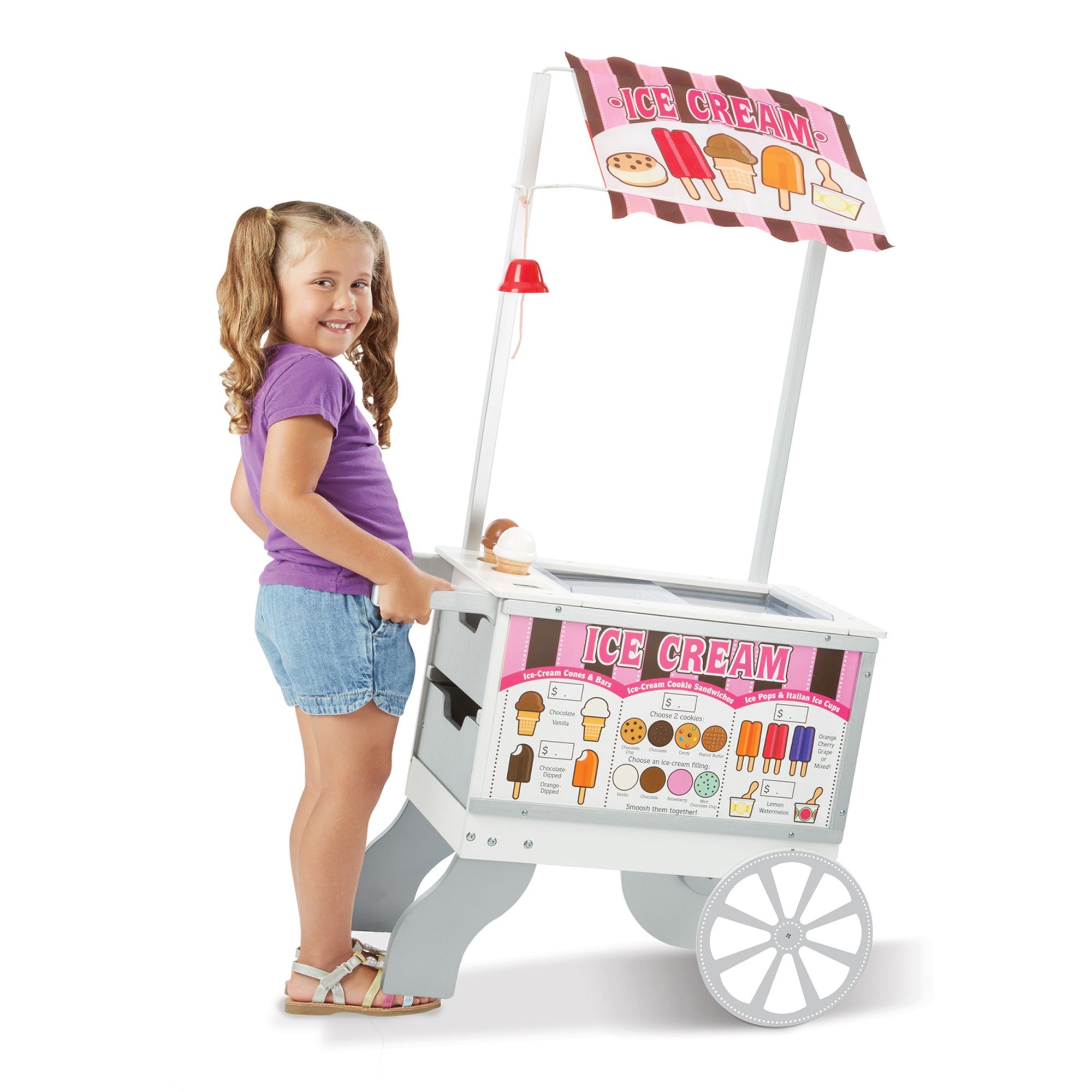 รถเข็นอาหารและไอศครีม Melissa & Doug Snacks & Sweets Food Cart