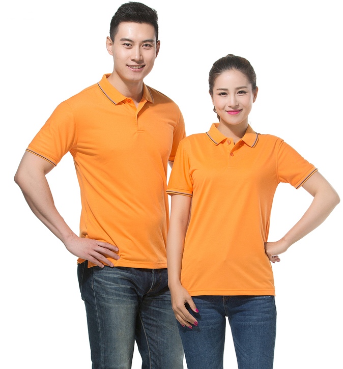 P6012001 เสื้อฟอร์มพนักงาน เสื้อยืดปกโปโล เสื้อโปโลสีส้ม P6012001