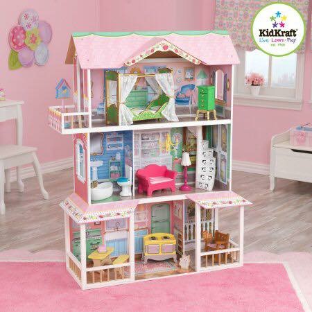 บ้านตุ๊กตาในฝันสำหรับลูกสาว KidKraft Sweet Savannah Wooden Dollhouse