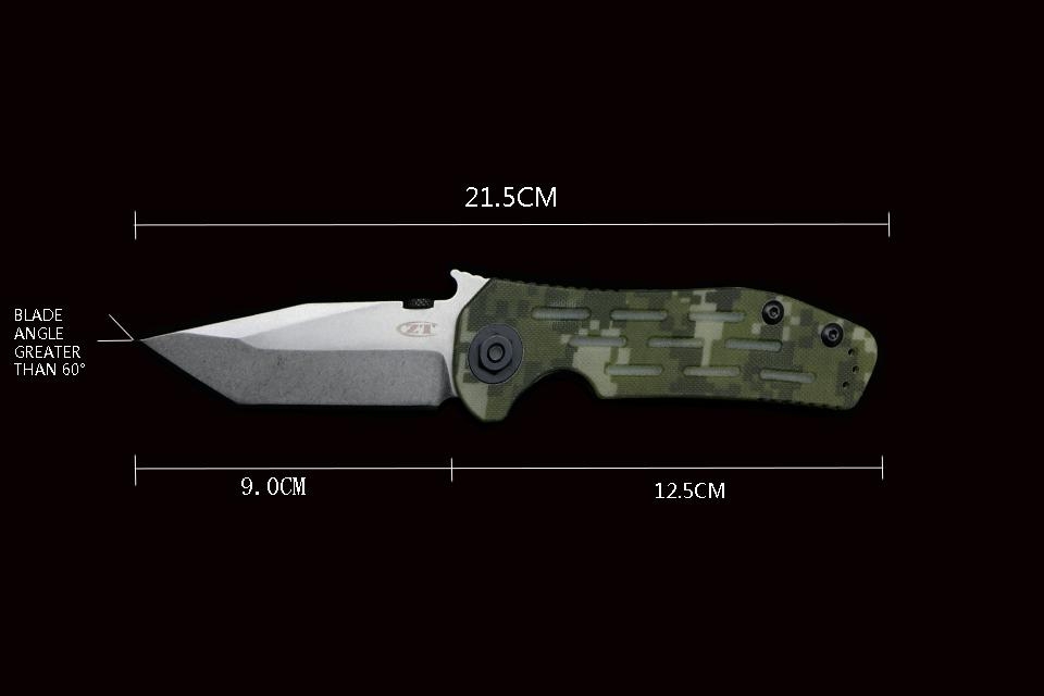 มีดพับ Zero Tolerance ZT0620 ใบมีด 9CR18MOV ด้ามลายพราง G10+steel handle
