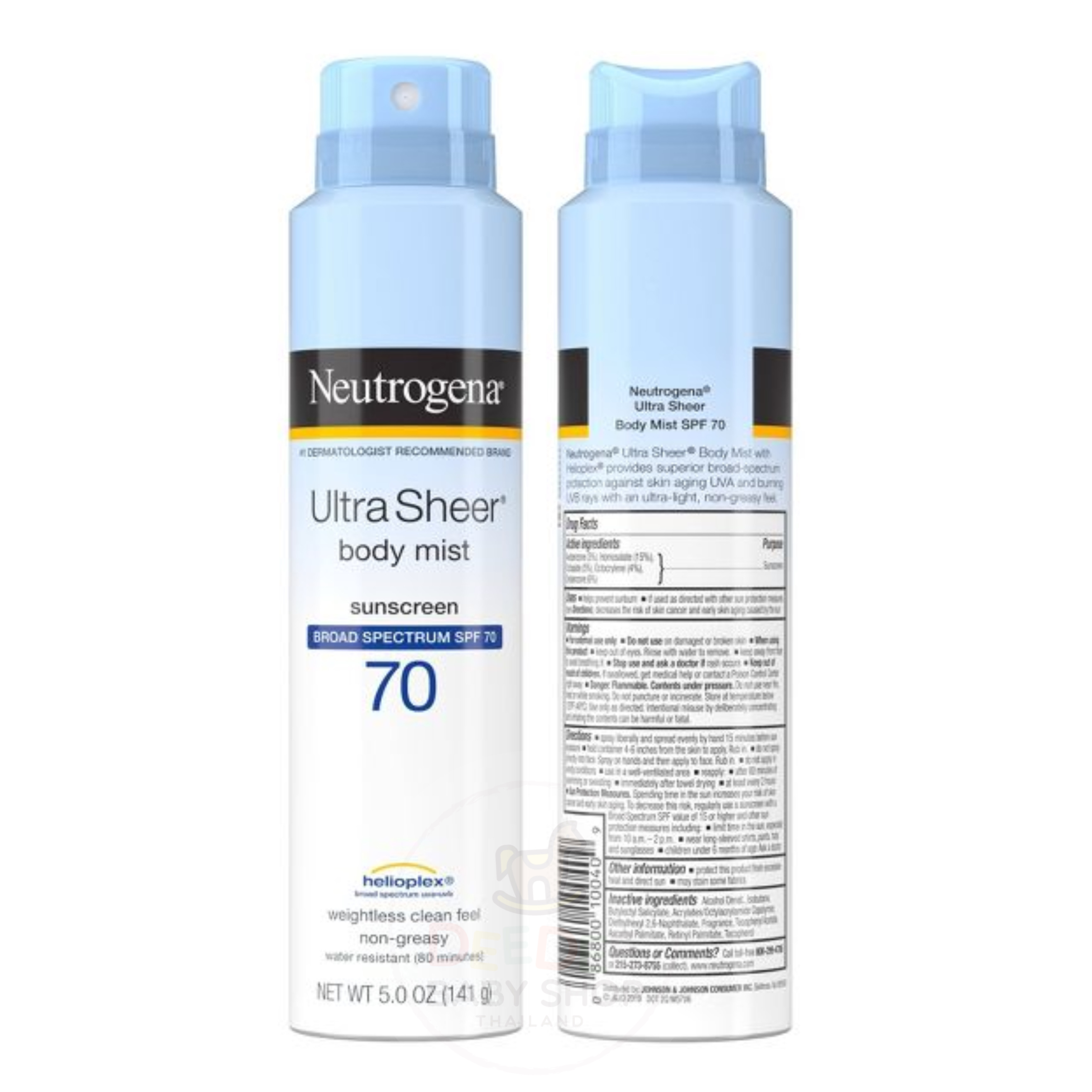 สเปรย์กันแดดสำหรับผิวหน้าและผิวกาย Neutrogena Ultra Sheer Body Mist Sunscreen Spray SPF 70