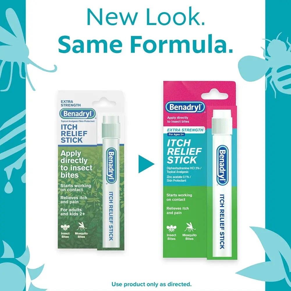 เจลบรรเทาอาการคันสูตรเข้มข้นชนิดแท่ง Benadryl Extra Strength Itch Relief Stick