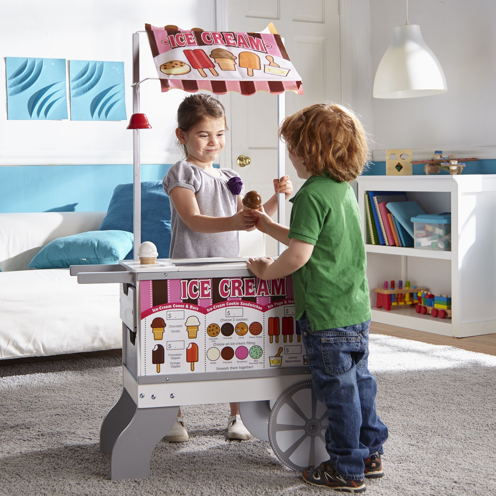 รถเข็นอาหารและไอศครีม Melissa & Doug Snacks & Sweets Food Cart