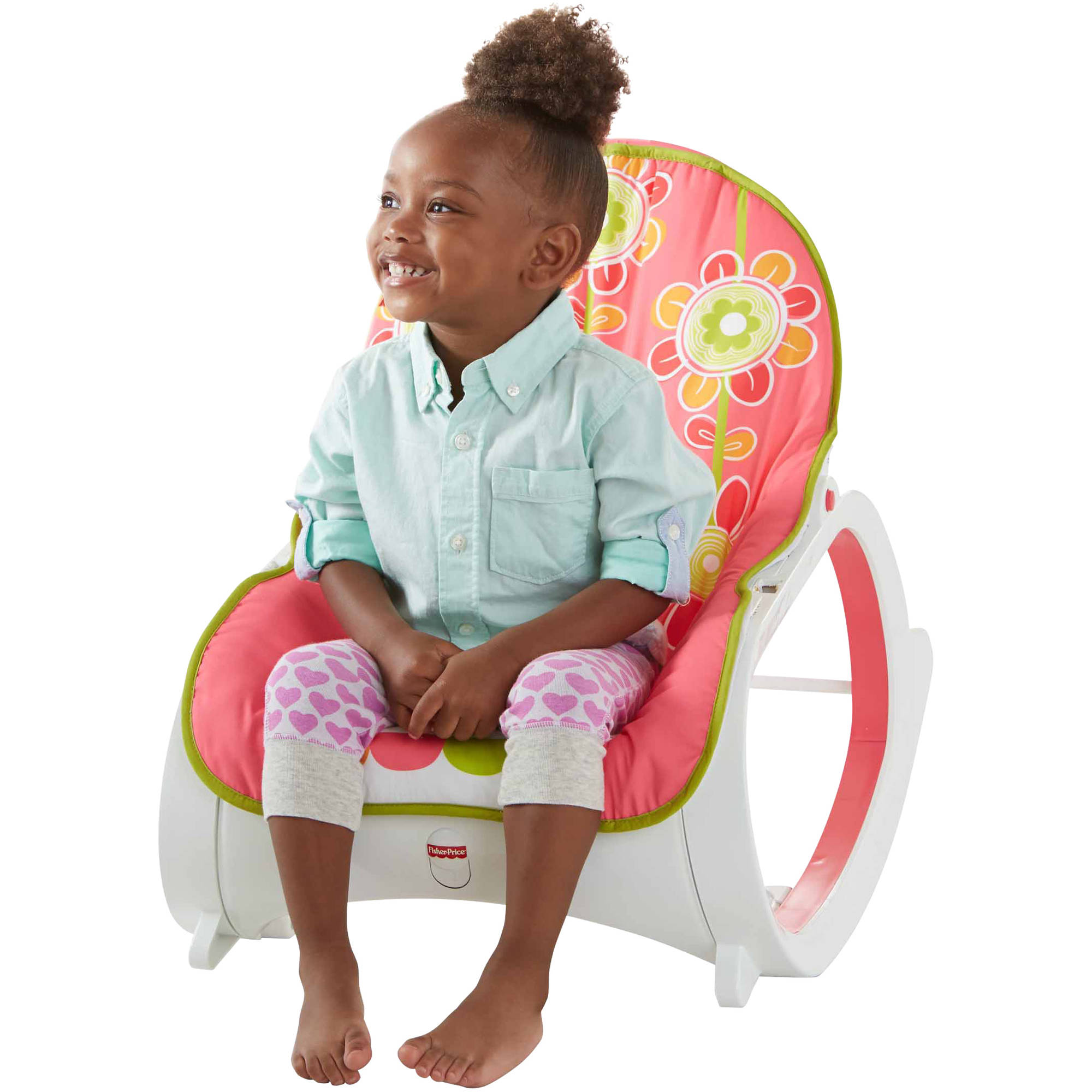เปลโยกสั่นอัตโนมัติและเก้าอี้โยกเอนกประสงค์ Fisher-Price Infant-to-Toddler Rocker (Floral Confetti)