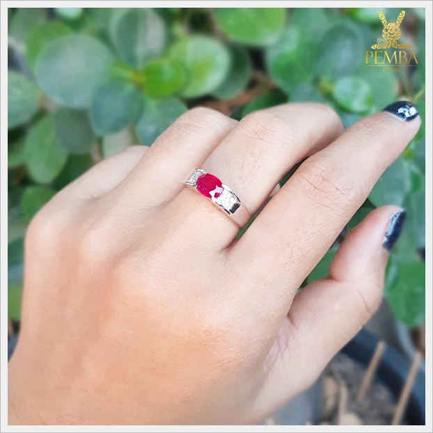 แหวนทับทิมแท้ สีชมพูหวานๆ ราชาแห่งอัญมณี เสริมอำนาจความร่ำรวย