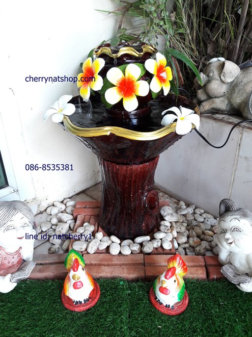 น้ำผุดน้ำล้นเสริมฮวงจุ้ยเสริมตัวเล็กตอไม้