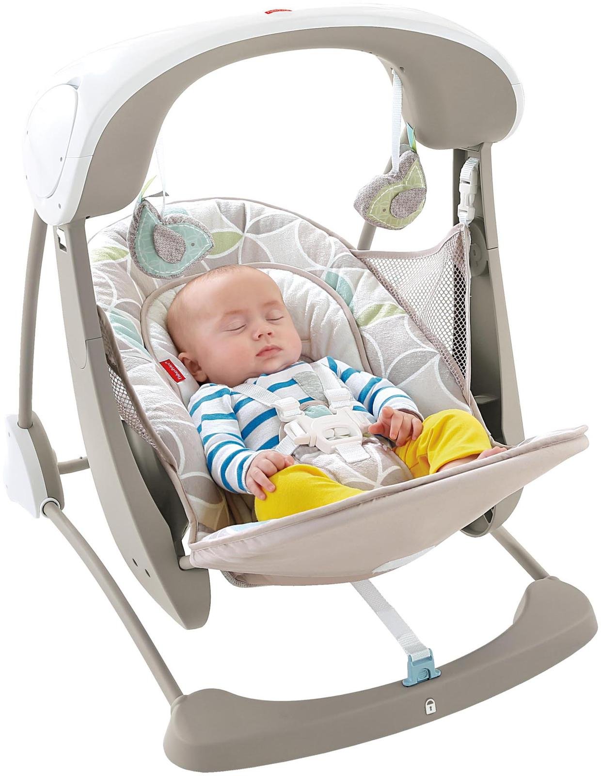 เปลสั่นและไกวสวิงอัตโนมัติพร้อมเสียงดนตรี Fisher-Price Deluxe Take-Along Swing and Seat