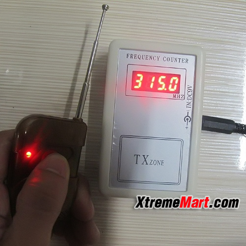 เครื่องวัดความถี่รีโมท 250-450MHZ แบบค้างค่าแสดงผล RF Remote Control Wireless Frequency Counter