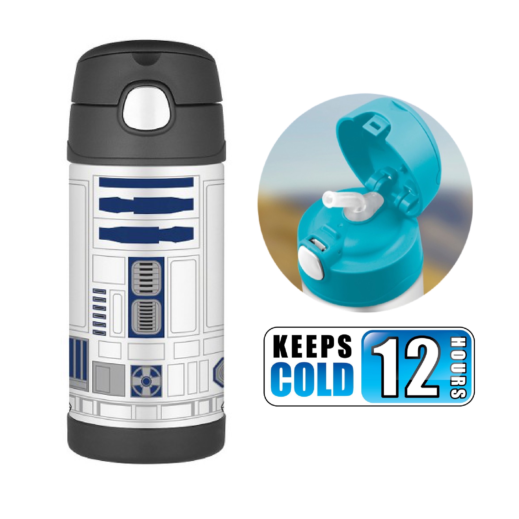 กระติกน้ำสเตนเลสรักษาอุณหภูมิ Thermos FUNtainer Vacuum Insulated Stainless Steel Bottle 12OZ (R2D2)