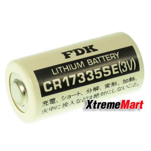 แบตเตอรี่ FDK (SANYO) Battery CR17335SE (2/3A) Lithium 3V 1800mAh (ไม่มีขั้ว)