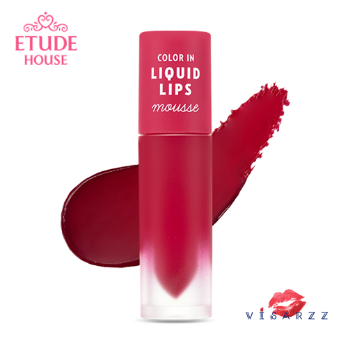 (#PK002) Etude Color in Liquid Lips Mousse 3.2g ลิควิดลิปเนื้อมูส มิติใหม่ของทินท์ที่ไม่ทำให้ปากแห้งแตก ให้ความชุ่มชื้น เนื้อเบลนง่าย ให้ลุคกำมะหยี่ สีเบลนง่าย และติดทน