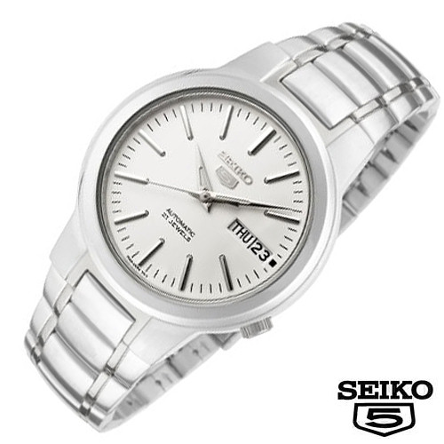 Seiko Men's SNKA01K1 Seiko 5 Automatic White Dial Stainless Steel Watch