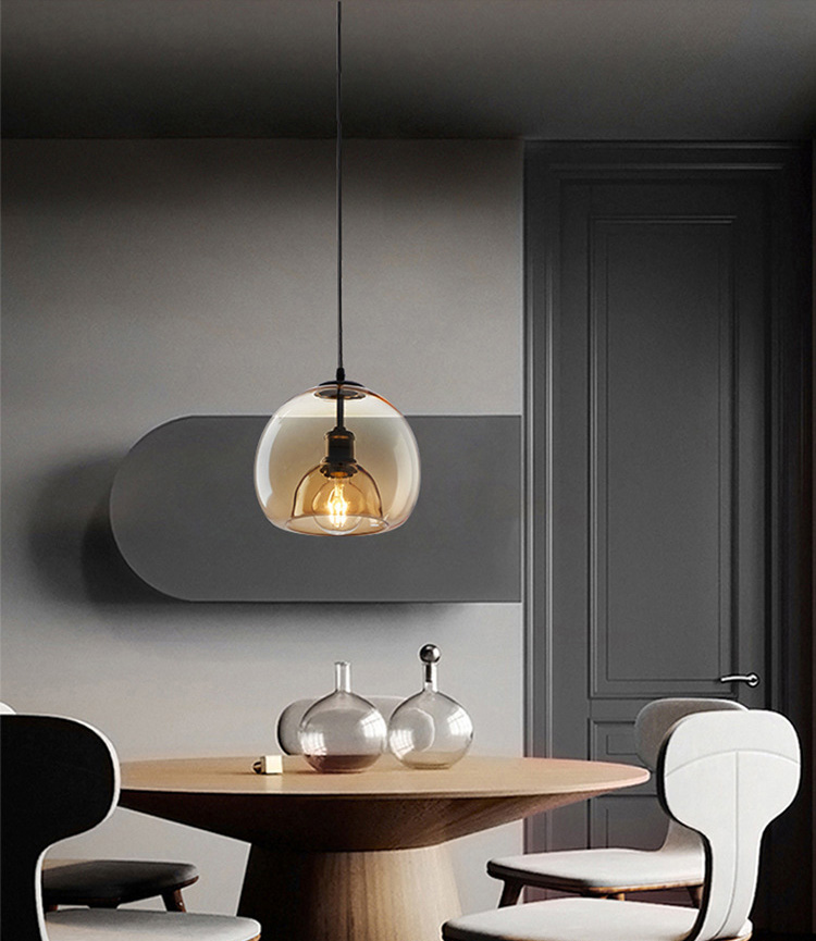 โคมไฟแขวนเพดานแก้วสไตล์ Nordic [PLB028A]