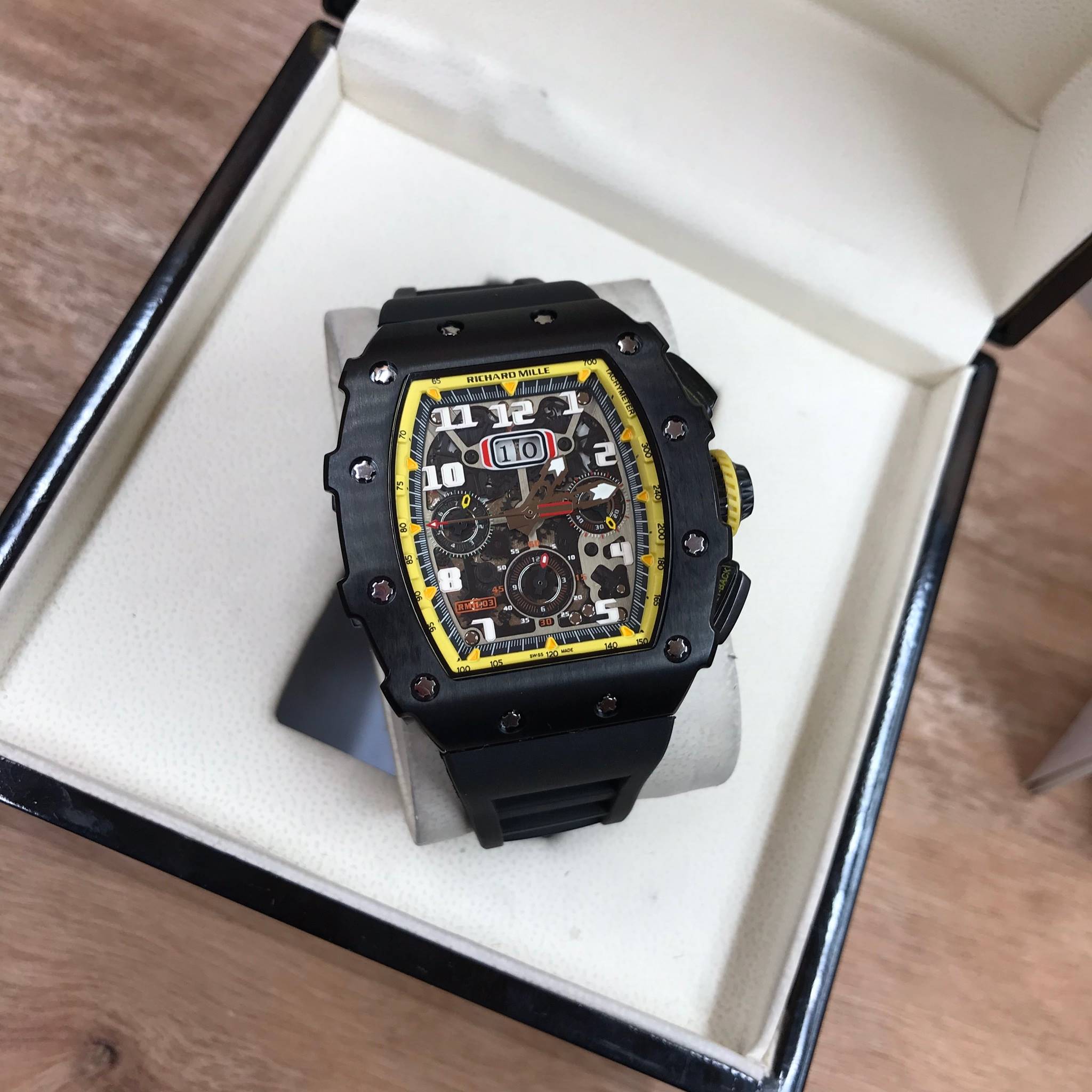 นาฬิกา Richard Mille RM11-03 Black yellow - งาน Mirror Swiss