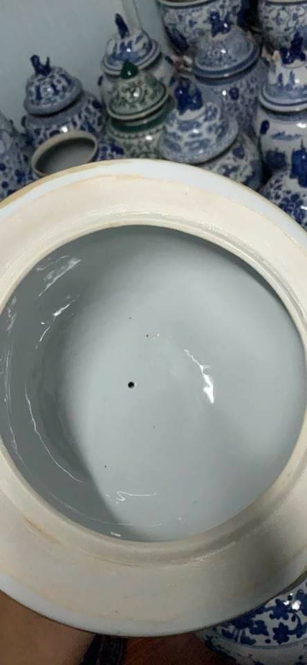 โถใหญ่ ทรงสูง กระเบื้องลายคราม (สูง24-25นิ้ว)