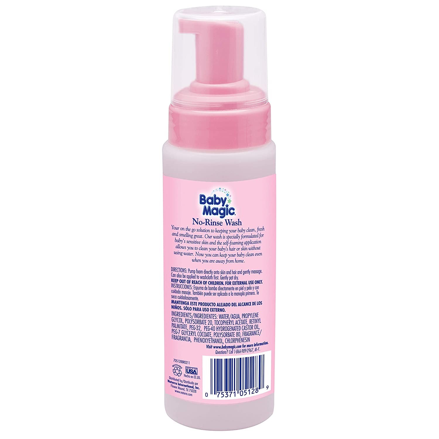 โฟมอาบน้ำแบบไม่ต้องล้างออกสำหรับเด็ก Baby Magic No-Rinse Wash