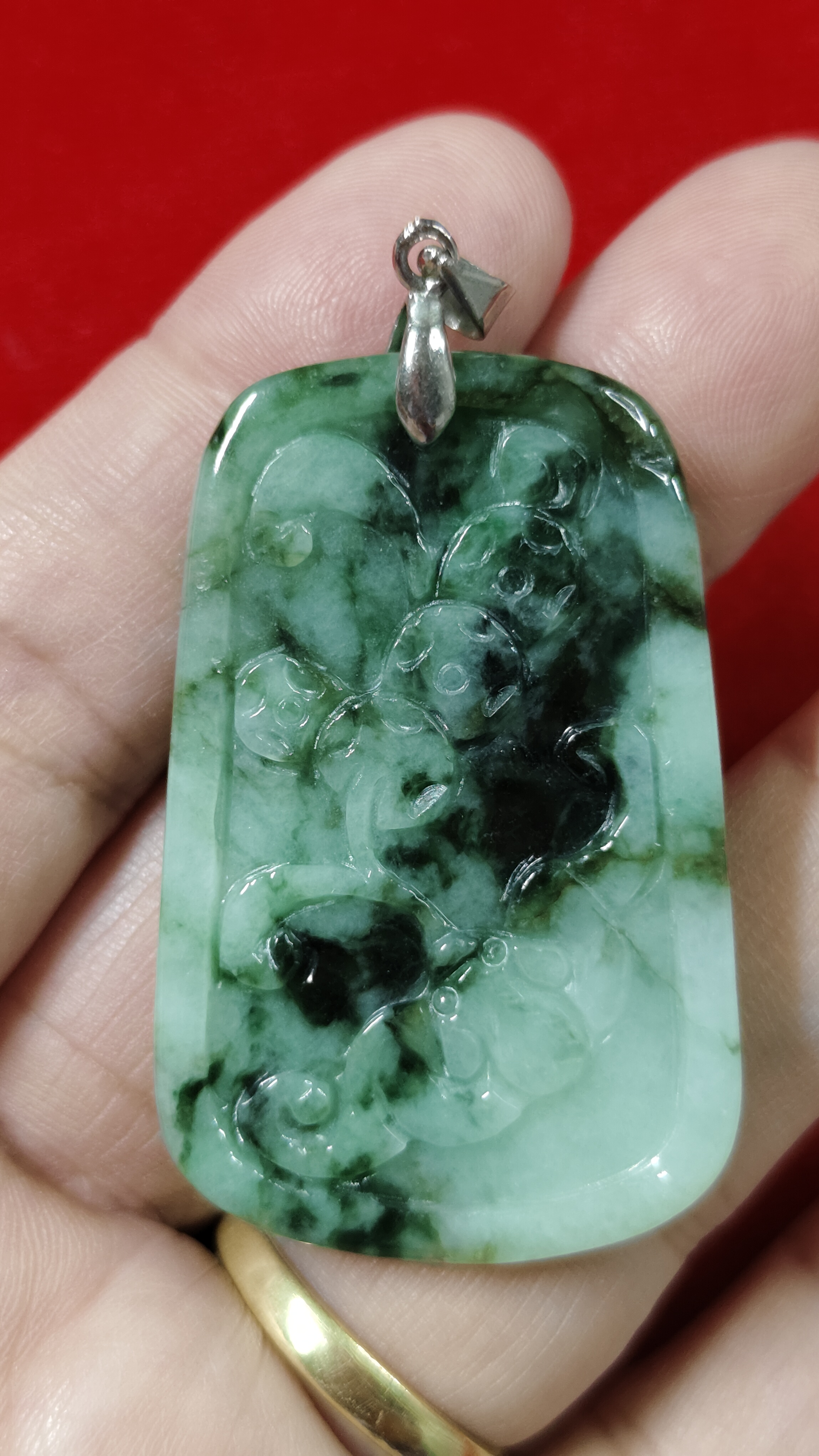 #จี้หยกพม่าแกะสลัก รหัสC-029