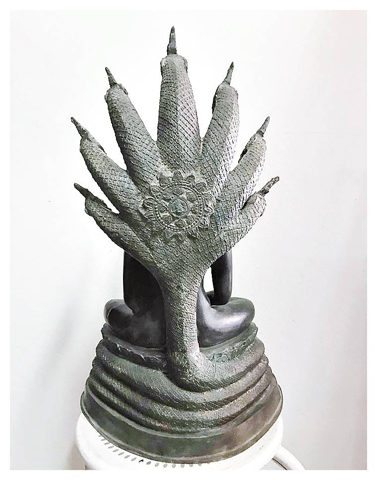 รูปหล่อ พระนาคปรก7หัว (หน้าตัก9นิ้ว สูง27นิ้ว ฐาน12นิ้ว) เนื้อโลหะทองเหลือง