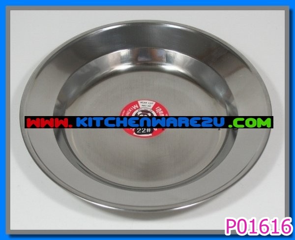 P01616 จานเลส 8นิ้ว ราคาต่อโหล (180 บ/โหล ส่ง 15 บาท ขายส่งทุกอย่าง 20 บาท)