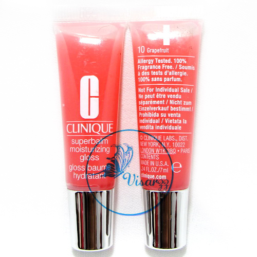 (Tester) Clinique Superblam Moisturizing Gloss 7 mL # 10 Grapefruit สีชมพูใสๆ ลิปกรอสสูตรเข้มข้น ที่อุดมไปด้วยความชุ่มชื่น ให้สีสันเปล่งประกายสวยงาม