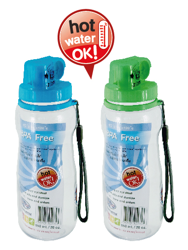 P07845 ขวดน้ำดื่ม ใส่น้ำร้อนได้ Superlock จุ 0.55 ลิตร No.5235 (ขนาด 7 ซม.(กว้าง) X 7 ซม.(ยาว) X 19.5 ซม.(สูง ราคาส่งต่อ 12 ใบ :เฉลี่ย 80 บ./ใบ