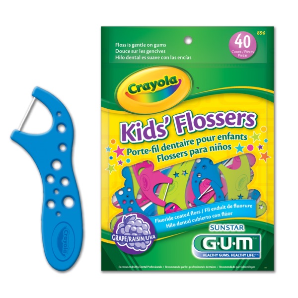 ไหมขัดฟันสำหรับเด็ก G-U-M Crayola Flossers 75 ชิ้น