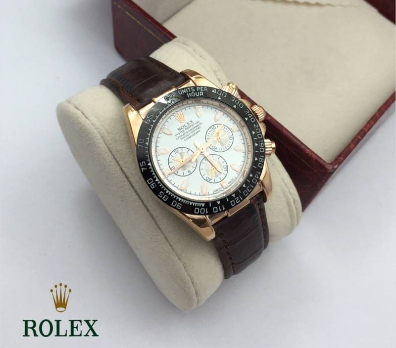นาฬิกา Rolex สี Pink Gold สายหนังสีน้ำตาล สวยในแบบที่คุณชอบอ