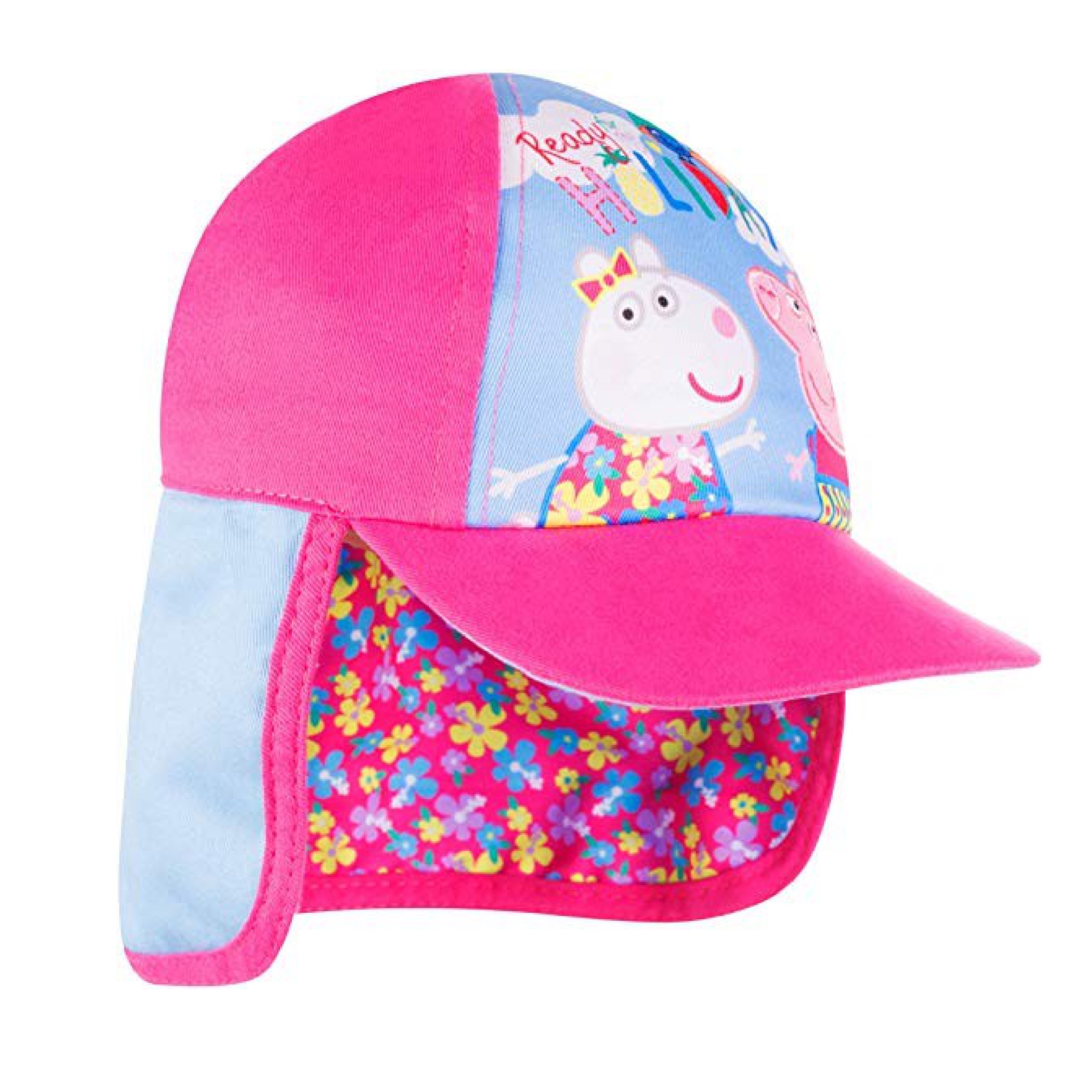 หมวกแก็ปพร้อมผ้ากันแดดสำหรับเด็ก Laylawson Peppa Pig Summer Safari Cap