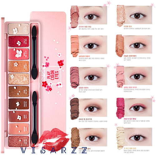 Etude House Play Color Eyes # Cherry Blossom อายแชโดว์พาเลท บรรจุ 10 เฉดสีสวย เนรมิตให้ดวงตาคู่สวย ดูโดดเด่น เรียบหรู คลาสสิค