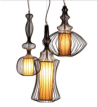 โคมไฟเส้นลวดดัด