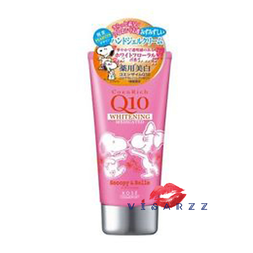 (ลาย Snoopy) Kose CoenRich Q10 Whitening Hand Cream 80g ครีมทามือผสม Q10 เพื่อมือที่นุ่มเนียนและขาวใสค่ะ