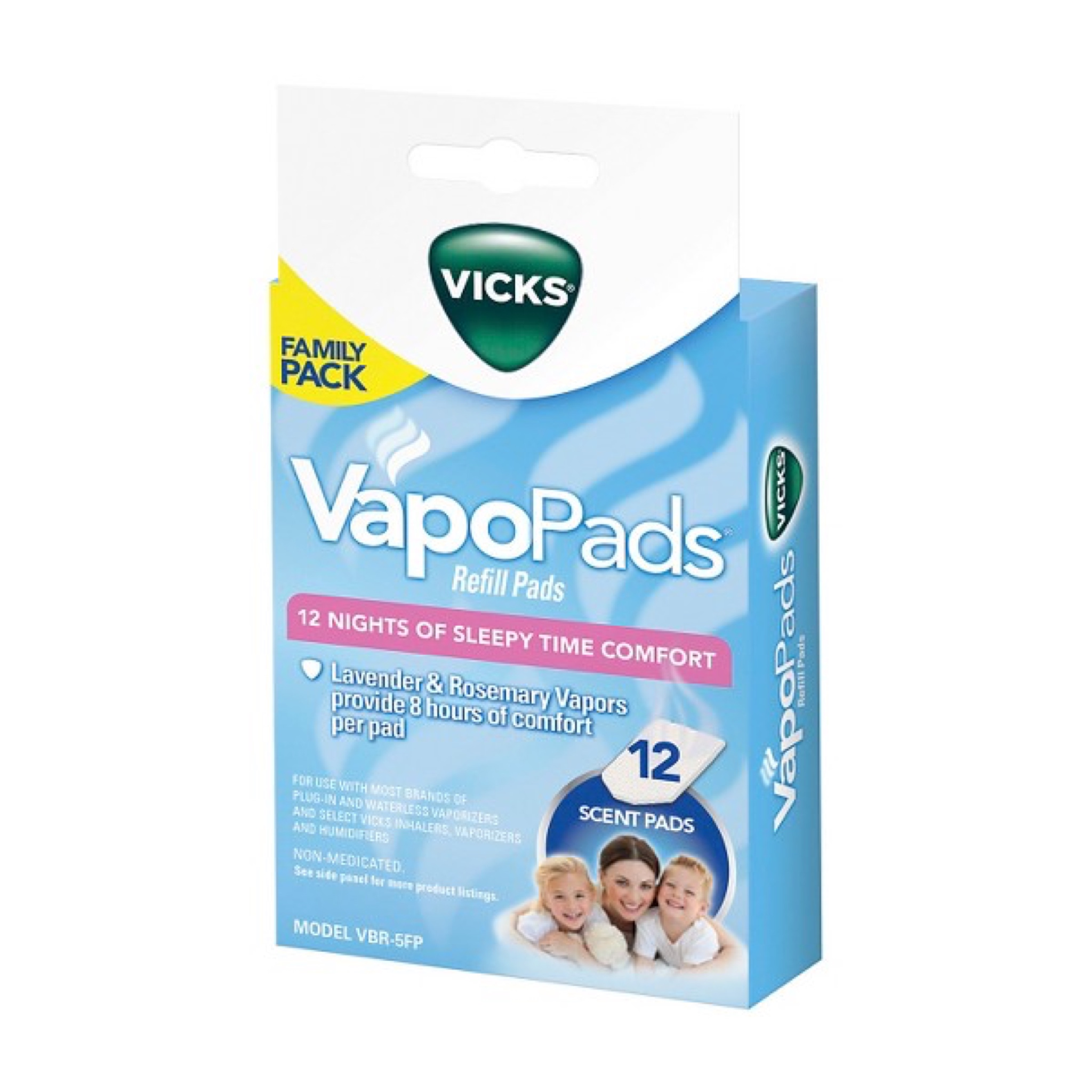 น้ำยารีฟิลชนิดแผ่น Vicks VapoPads (Family Pack)