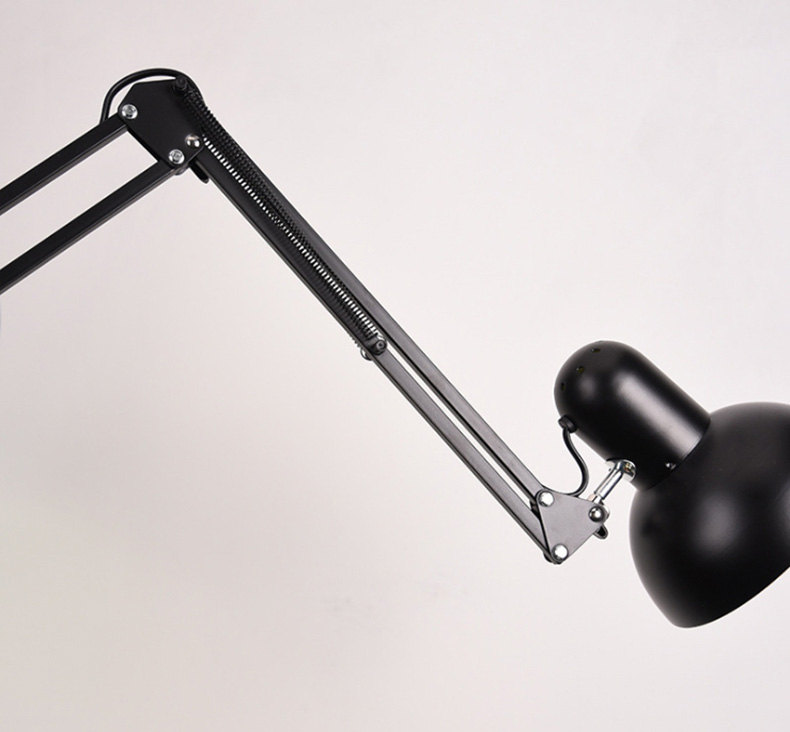 โคมไฟระย้าเหล็กแขวนเพดานสไตล์ American Industrial 9 ดวงสีดำ ขาโคมพับกางได้ [JND-044]