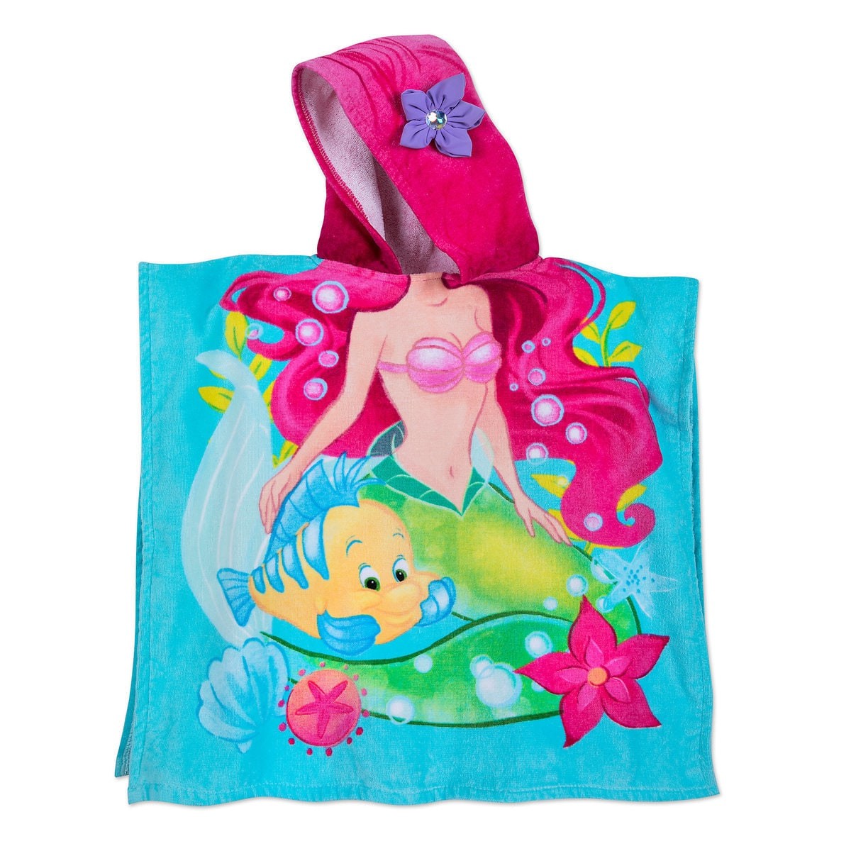 ผ้าเช็ดตัวพร้อมหมวกฮู้ดสำหรับเด็ก Disney Ariel Hooded Towel for Kids