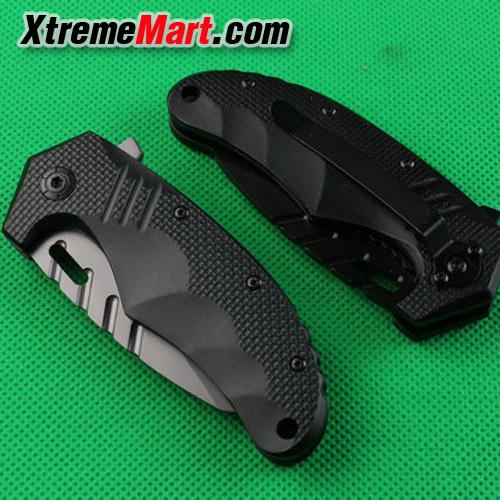 มีดพับ MTech MX-A804 ใบหยัก Tactical Folding Knives,440 Blade Rubber Handle Camping Knife,Survival Knife Hunting knives